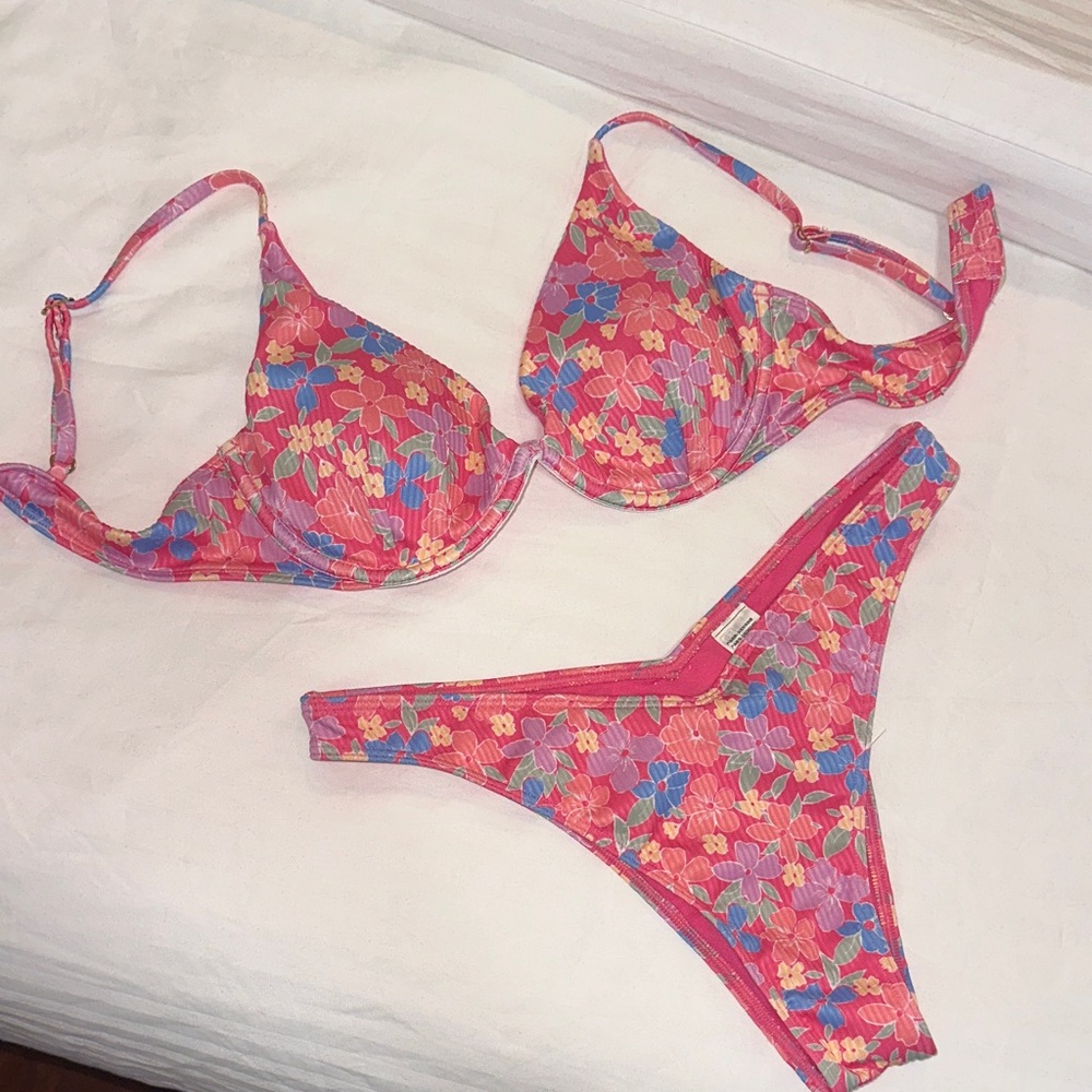 Floral Pink Bikini Set HOLLISTER